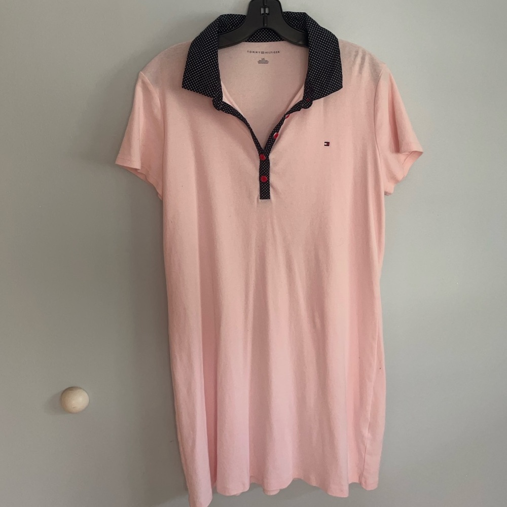 Tommy Hilfiger Pink Polo Midi Dress